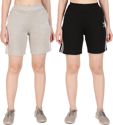 Clothmaster Solid Women Multicolor Basic Shorts