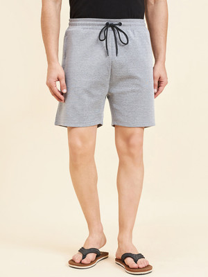 SWEET DREAMS Solid Men Grey Bermuda Shorts