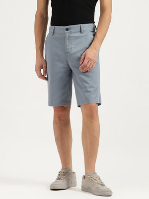 United Colors of Benetton Solid Men Grey Basic Shorts