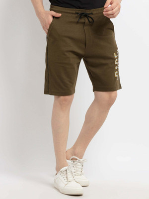 Status Quo Printed Men Green Basic Shorts