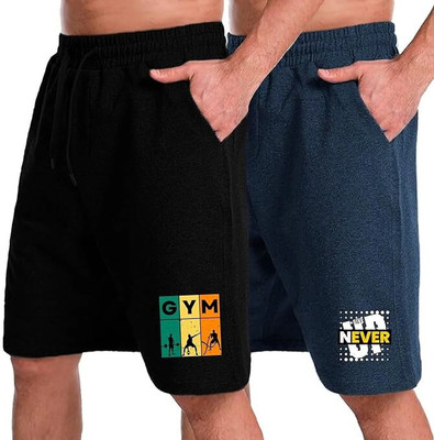 Peach Blossom Self Design Men Multicolor Casual Shorts