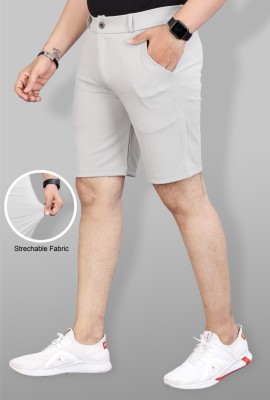 ROMAN DESIGN Solid Men Grey Chino Shorts