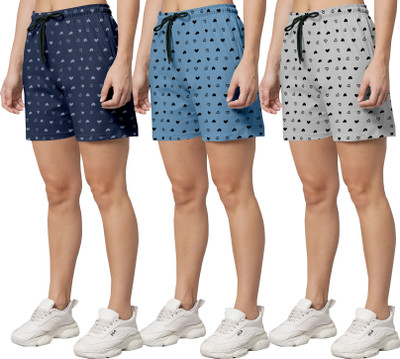 APPUFASHION Printed Women Multicolor Regular Shorts