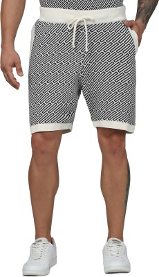 Celio Graphic Print Men Black Casual Shorts