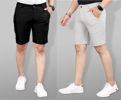 LAPATACLUB Solid Men Black, Khaki Sports Shorts