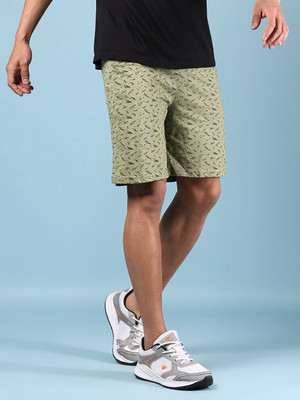 V-MART Printed Men Green Regular Shorts