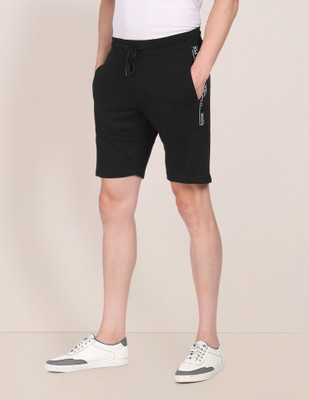 U.S. POLO ASSN. Solid Men Black Casual Shorts