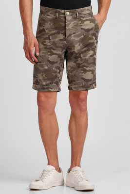 Allen Solly Printed Men Green Regular Shorts