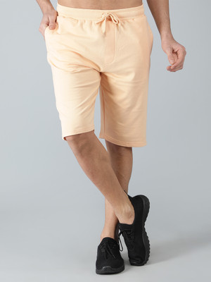 PLACIDO Solid Men Beige Regular Shorts