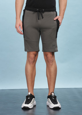 Force NXT Solid Men Black Bermuda Shorts