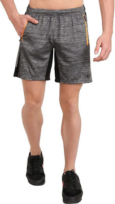 unbeatable Color Block Men Grey Regular Shorts, Gym Shorts, Cycling Shorts