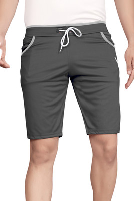 DARSHAN CREATION Solid Men Grey Casual Shorts