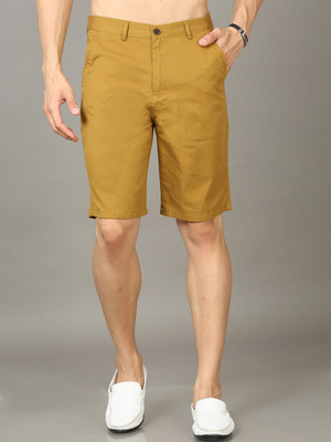 Bushirt Solid Men Brown Chino Shorts