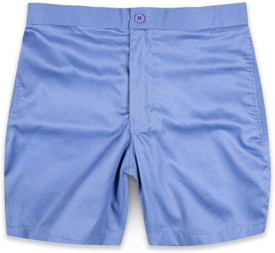 french crown Solid Men Blue Casual Shorts