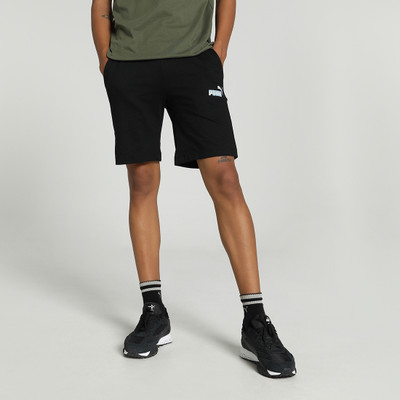 PUMA Solid Men Black Basic Shorts
