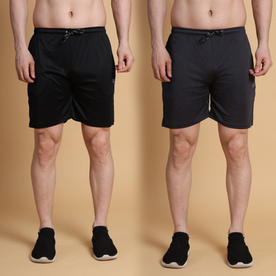 Qora Solid Men Multicolor Regular Shorts
