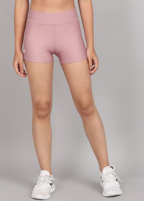 UNDER ARMOUR Solid Women Pink Compression Shorts