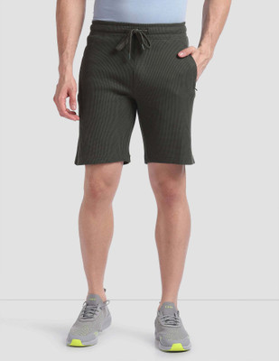 U.S. POLO ASSN. Solid Men Green Regular Shorts