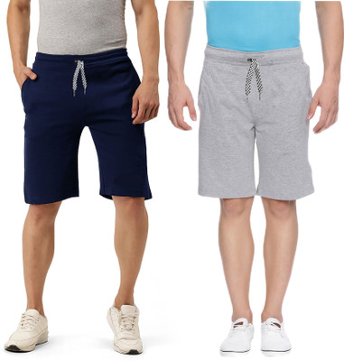 WILD CAMO Solid Men Blue Bermuda Shorts