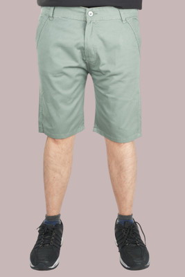 RCS Solid Men Light Green Chino Shorts