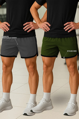Culish Trend Solid, Printed Men Light Green Sports Shorts