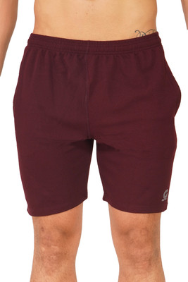 Goto Sports Solid Men Maroon Basic Shorts
