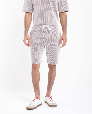 RARE RABBIT Striped Men Grey Regular Shorts
