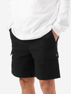 The Souled Store Solid Men Black Basic Shorts