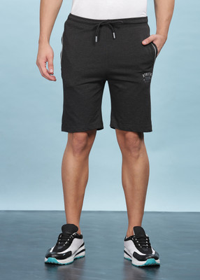 Force NXT Solid Men Dark Grey Basic Shorts