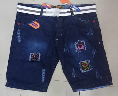 PRYAN FASHION Solid Men Denim Blue Cargo Shorts