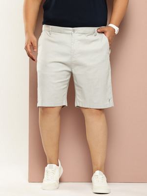 Thomas Scott Solid Men Grey Chino Shorts