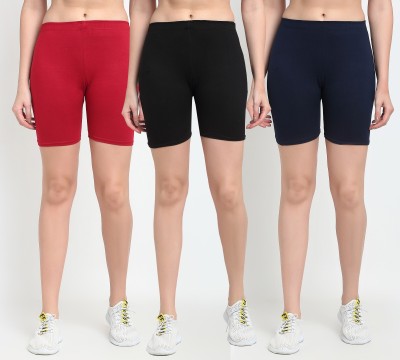 Bamboo Breeze Solid Women Multicolor Cycling Shorts