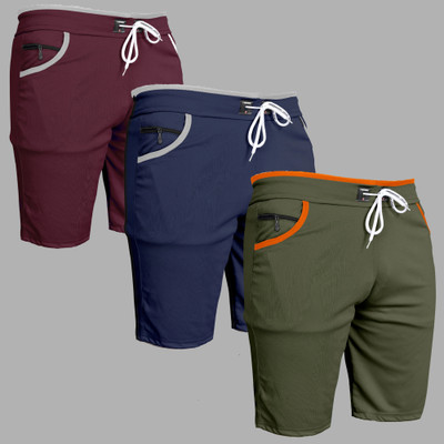 DARSHAN CREATION Printed Men Maroon, Dark Blue, Green Casual Shorts