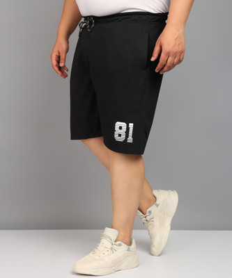 METRONAUT PLUS Solid Men Black Regular Shorts