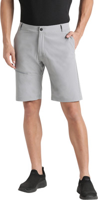 Wildcraft Solid Men Grey Cargo Shorts
