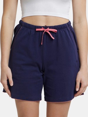 JOCKEY Solid Women Dark Blue Basic Shorts