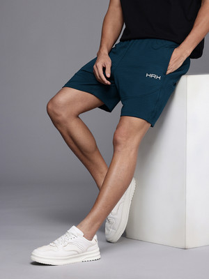 HRX by Hrithik Roshan Self Design Men Blue Regular Shorts