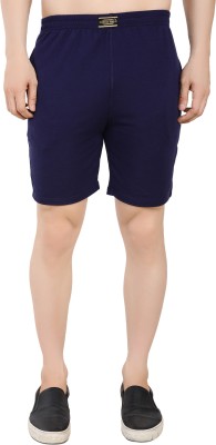 RiverHill Solid Men Dark Blue Basic Shorts