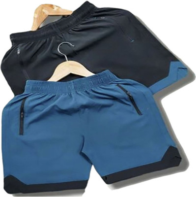 jocker Solid Men Dark Green Regular Shorts