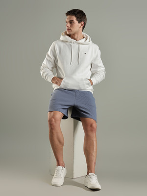 TOMMY HILFIGER Self Design Men Grey Basic Shorts