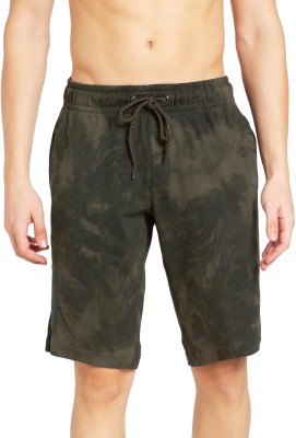 JOCKEY Dyed/Washed Men Green Sports Shorts