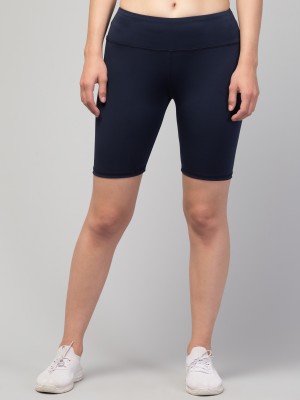 DRAXSTAR Solid Women Dark Blue Sports Shorts