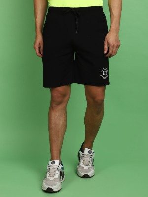 V-MART Solid Men Black Sports Shorts