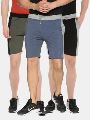 Dollar Solid Men Multicolor Bermuda Shorts