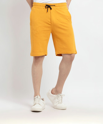 Status Quo Solid Men Yellow Basic Shorts