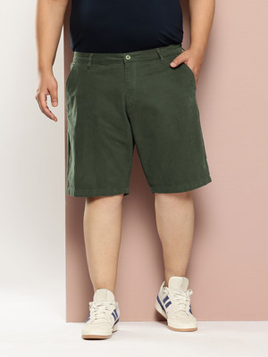 Thomas Scott Solid Men Green Regular Shorts