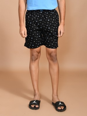 SKYKNIT Printed Men Black Boxer Shorts