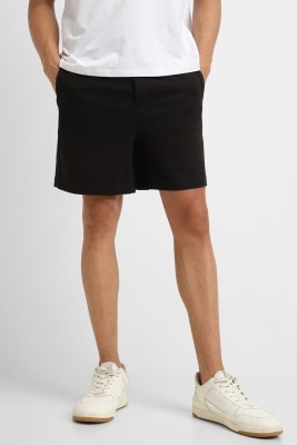 FOREVER 21 Solid Men Black Casual Shorts