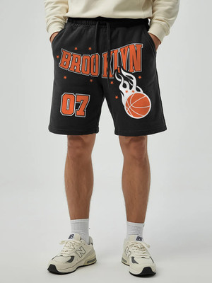 Fflirtygo Printed Men Black Regular Shorts