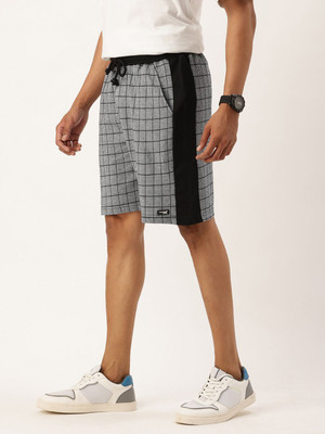 HouseOfCommon Checkered Men Multicolor Regular Shorts